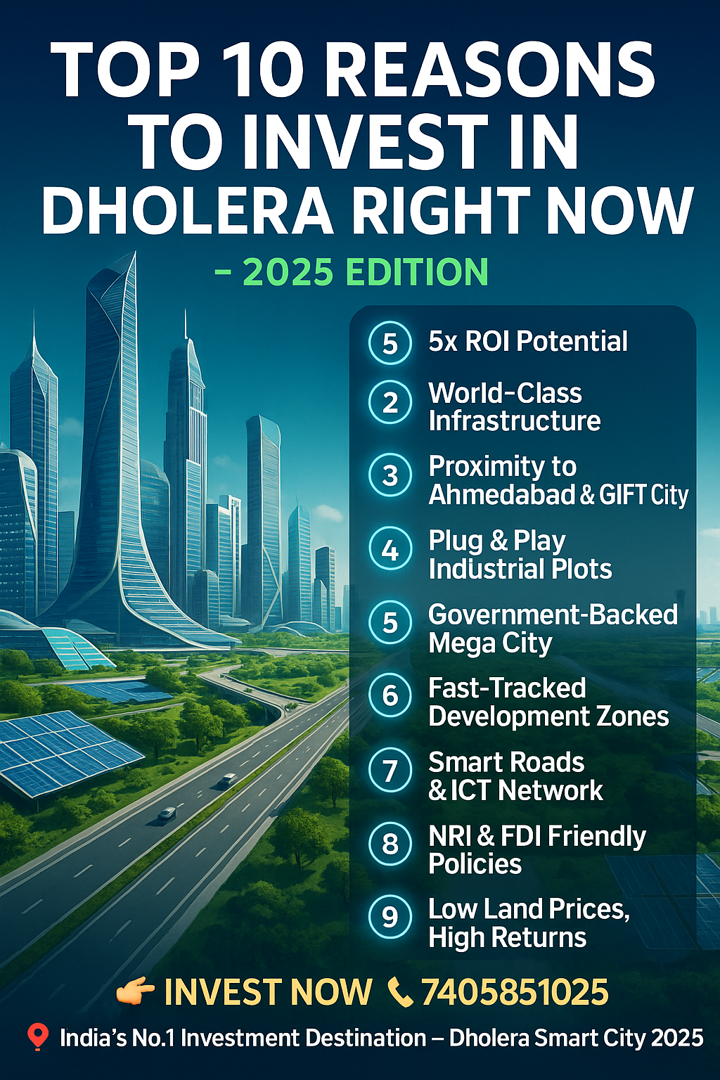Top 10 Reasons to Invest in Dholera Right Now (2025 Edition)