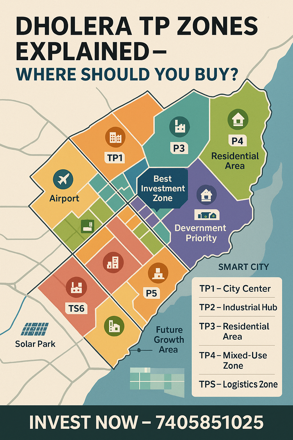 Dholera TP Zones Explained – Where Should You Buy?