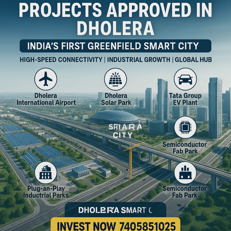 List of Major Government Projects Approved in Dholera - Modi Group