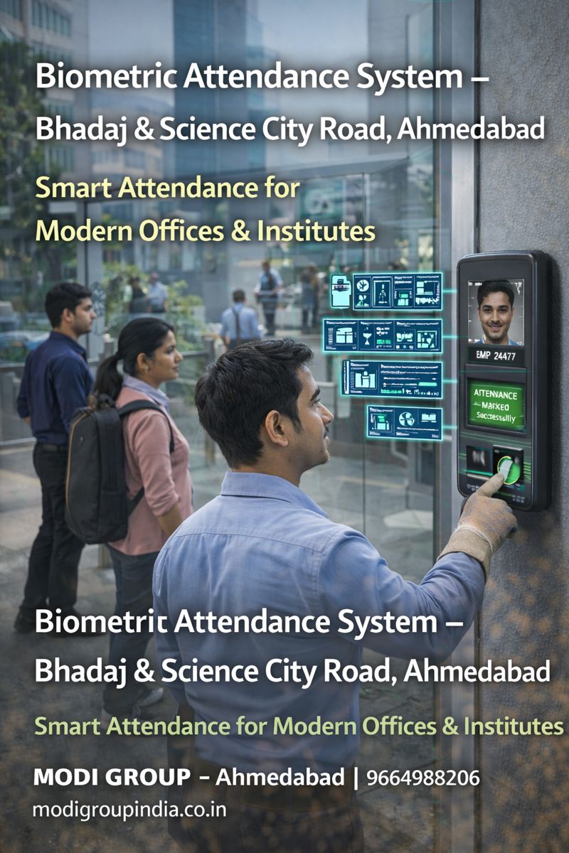 Biometric Attendance System in Bhadaj & Science City Road Ahmedabad – Smart Attendance for Modern Offices & Institutes