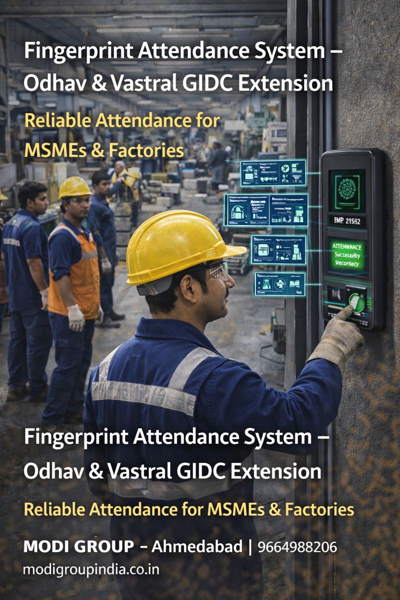Fingerprint Attendance System in Odhav & Vastral GIDC Extension – Reliable Attendance for MSMEs & Factories