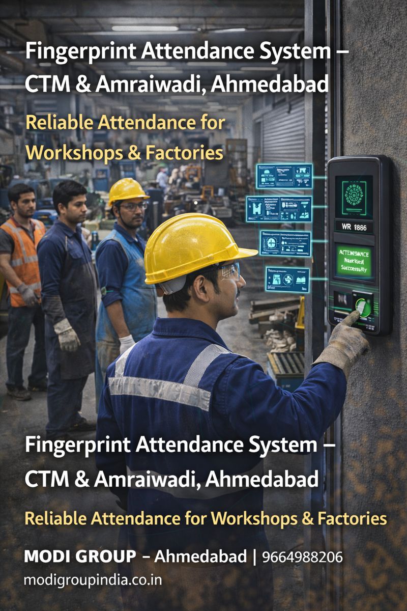 Fingerprint Attendance System in CTM & Amraiwadi Ahmedabad – Reliable Attendance for Workshops & Factories